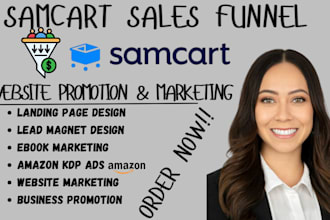do viral website promotion, ebook marketing samcart sales funnel, landing page