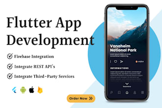 integrate firebase, rest apis or third party apis with flutter app
