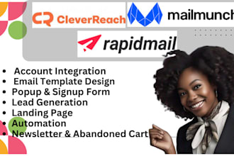 integrate mailmunch, rapidmail, cleaverreach newsletter, popup signup form