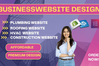 create contractor, construction, roofing, hvac, remodeling, plumbing website