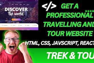 design a stunning travel and tour website with frontend tech