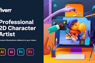 design 2d character art, concept art, and pixel art for you