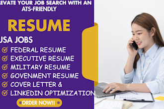 craft an high quality federal resume for you