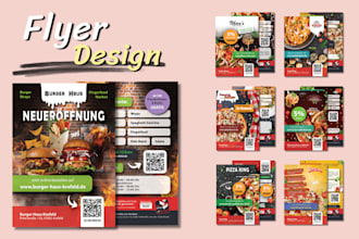 design aesthetic flyers or brochures