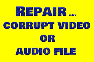 repair, fix, recover corrupt or damage video and audio files professionally