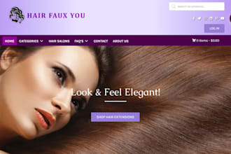 create wix hair extension beauty website hair extension wix dropshipping store
