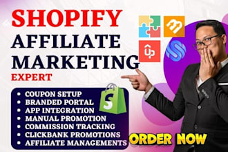 setup shopify affiliate marketing program goaffpro snowball bixgrow uppromote