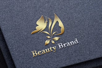 do luxury clothing fashion, cosmetics, makeup, and beauty spa salon logo design