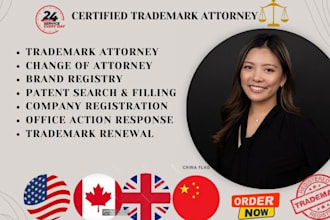 be your USA trademark attorney, patent attorney, amazon brand registry