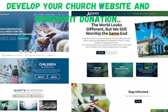 do church website design, donation website, non profit, charity website for you