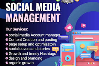 be your social media marketing manager and content creator
