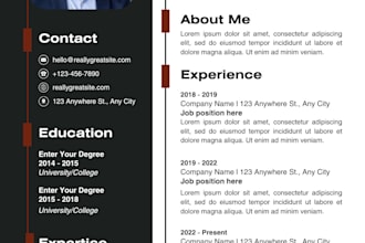 do unique resume design, i am an expert in graphic designing
