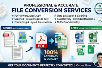 convert PDF to word and excel, and image to text