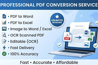 convert PDF to word, excel, and image to text