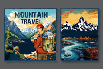 design unique vintage posters with a retro aesthetic
