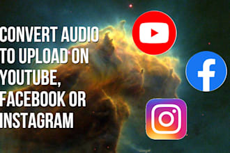 convert your audio mp3 to mp4 for youtube and facebook