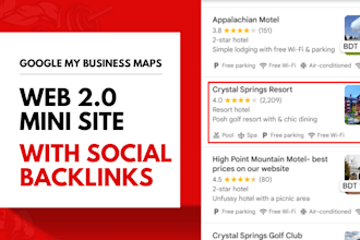 embed google my business maps on web 2 0 mini sites