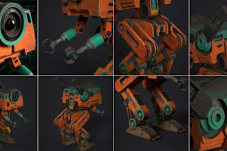 provide detailed 3d hard surface models with professional texturing