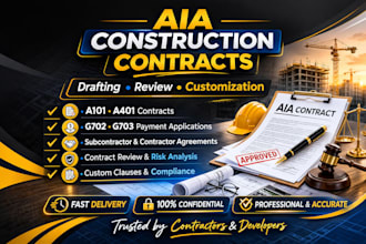 draft and review aia construction contracts for you
