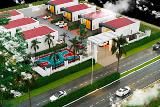 do realistic 3d exterior design, modeling and architectural 3d rendering