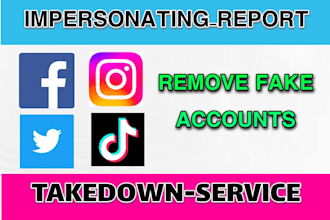 takedown or remove fake account profile tiktok,ig,fb,x by impersonating report