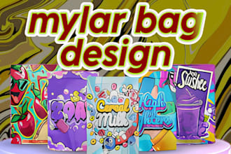 design custom weed mylar bags, cannabis packaging, cbd pouch, and labels