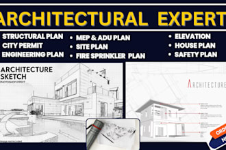 stamp review construction, drawing framing plan, foundation plan mep city permit