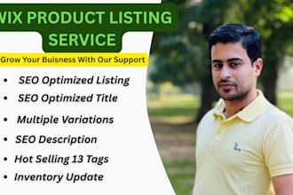 do wix product listing, upload products, update inventory