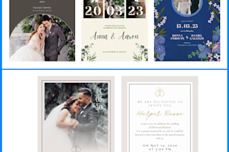 design birthday, wedding, baby shower, and all type of invitation