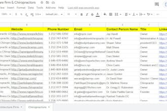 collect email address website phone number data entry and lead generator