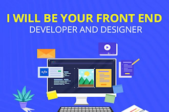 do website design HTML CSS front end with landing page