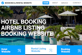 booking website for airbnb apartment, hotel booking or property listing website