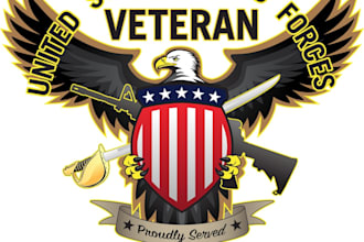 make modern rodeo, welder and arms heraldry logo design