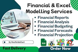 build excel financial model, analysis report,  forecasts, budgeting, projections