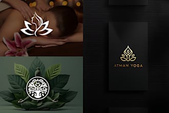 design fashion, beauty, yoga, cosmetic and massage spa logo