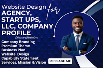 design branded website for your business, agency, company profile, llc, sba, mbe
