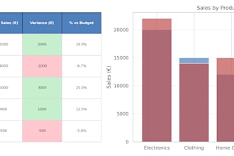 create professional financial reports and dashboards in excel