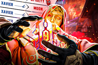 create a professional marvel rivals thumbnail