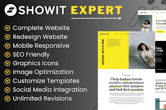 do showit website, showit customization, website design, showit template