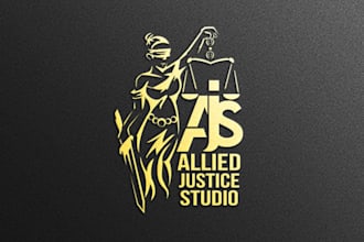 design law firm attorney lawyer legal or law office logo
