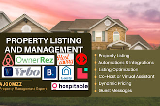 create and setup listings on airbnb vrbo booking com hostaway ownerrez guesty