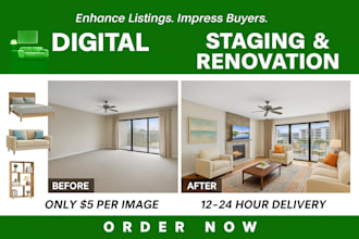 virtually stage and renovate your property to attract buyers