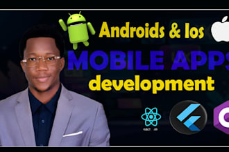 develop mobile app with flutter, react native, java kotlin