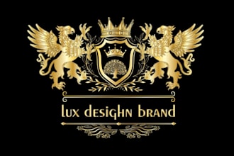 create luxury heraldic coat of arms logo