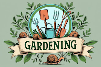 do amazing gardening tool logo with my creative thinking