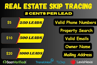 do real estate skip tracing, llc skip tracing in bulk