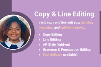 copy and line edit your content