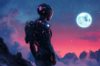 design your sci fi and star wars character illustration