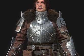 design 3d character model, 3d rendering, 3d metahuman, unreal engine, rig, blend
