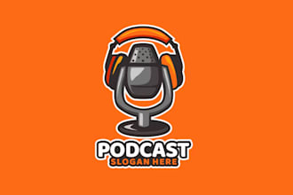 do professional podcast cover art or logo